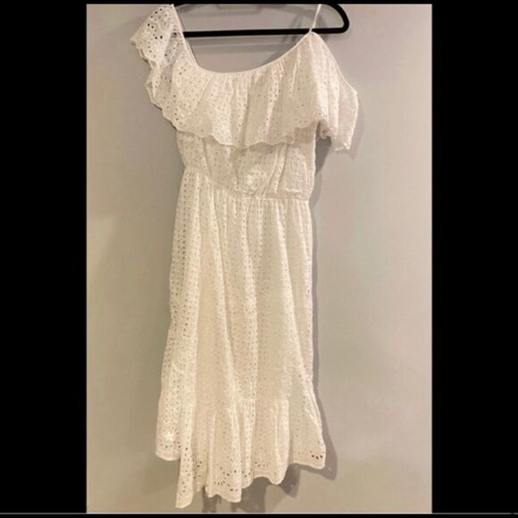 JOIE CORYNN ONE SHOULDER DRESS IN PORCELAIN M - Picture 6 of 6